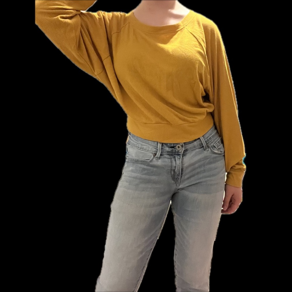 Forever 21 contemporary mustard yellow slouchy top